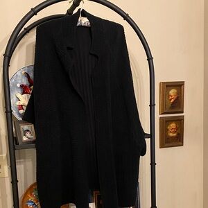 Fabulous Eileen Fisher Black Wrap Sweater